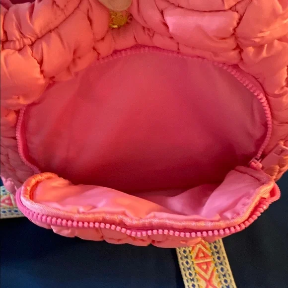 Pink Puffer Crossbody Bag with Adjustable Strap - Picture 8 of 8